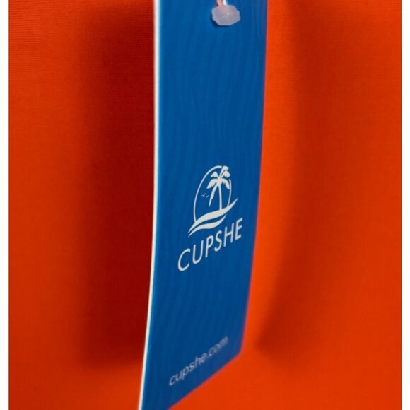 Cupshe Women's One Piece Swimsuit Removable Pads Adjustable Straps Orange Sm NWT - Picture 6 of 8